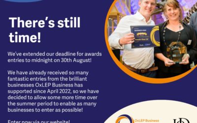 Nominations deadline for OxLEP awards, recognising business excellence, extended further